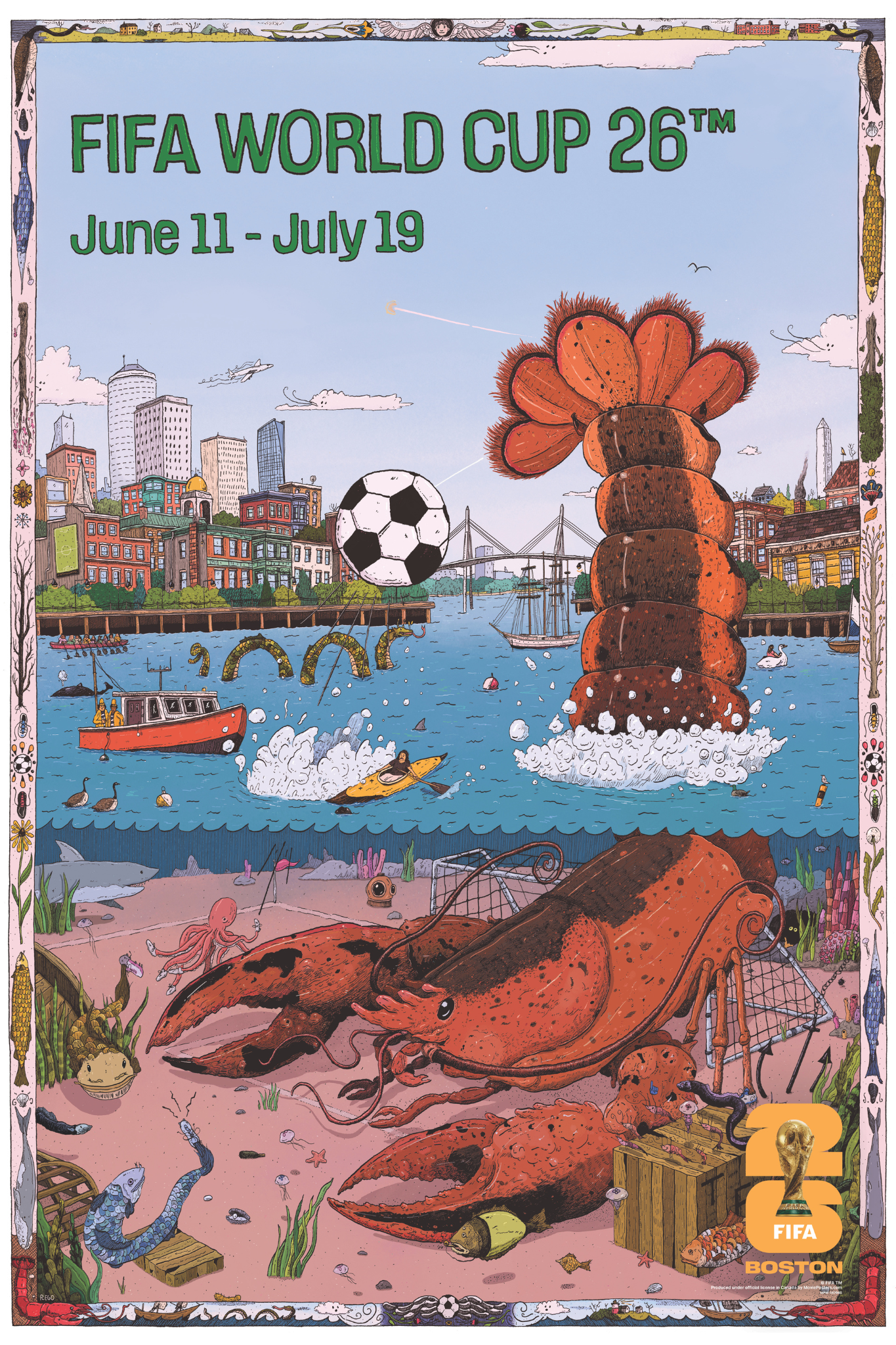 FIFA World Cup 2026 - Boston 13" x 19"