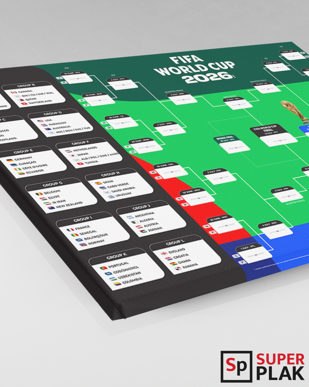 FIFA World Cup 2026 - Bracket Poster 16" x 24"