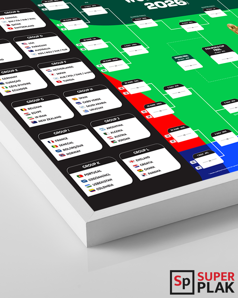FIFA World Cup 2026 - Bracket Poster 16" x 24"