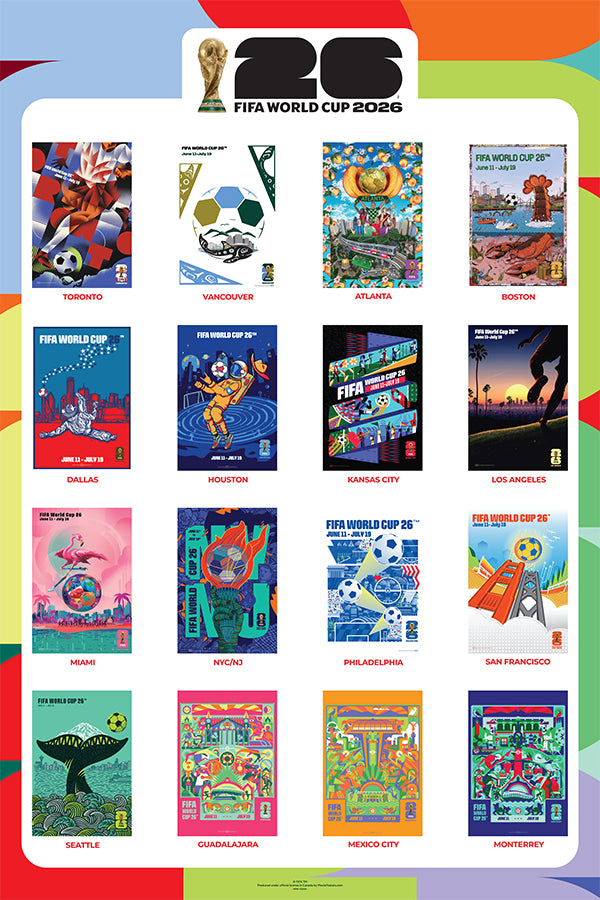 FIFA World Cup 2026 - Host Cities Poster 16" x 24"