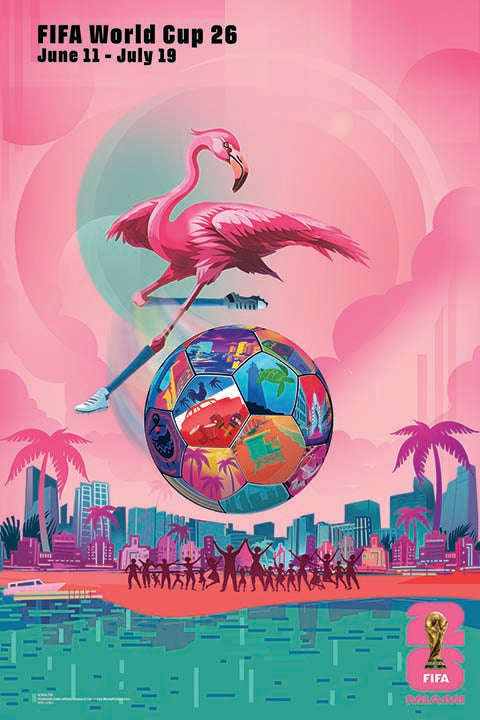 FIFA World Cup 2026 - Miami 16" x 24" Super Plak Inc.