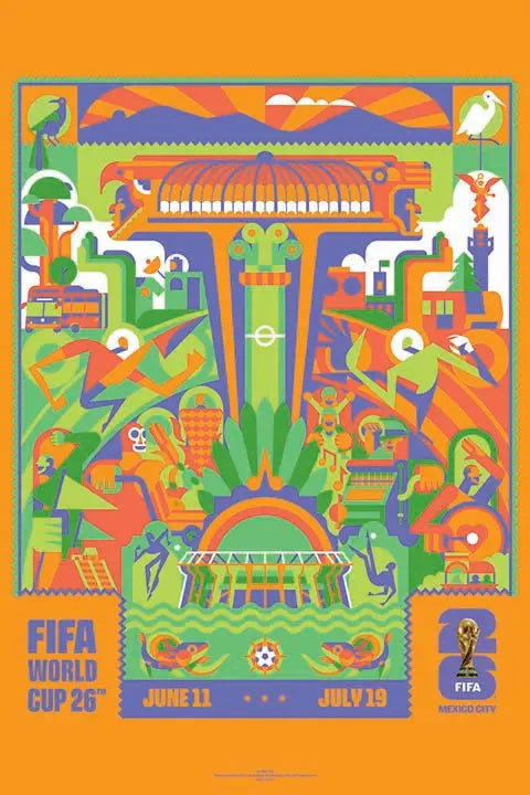 FIFA World Cup 2026 - Mexico City 24" x 36" Super Plak Inc.